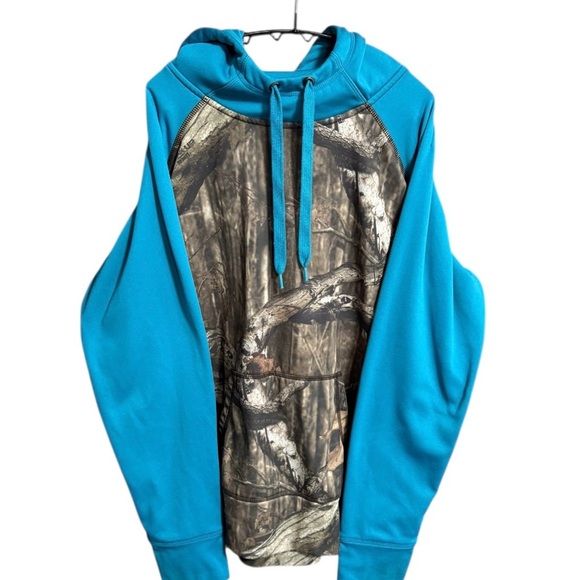 Energy Zone Tops - Energy Zone Camo and Teal Hoodie